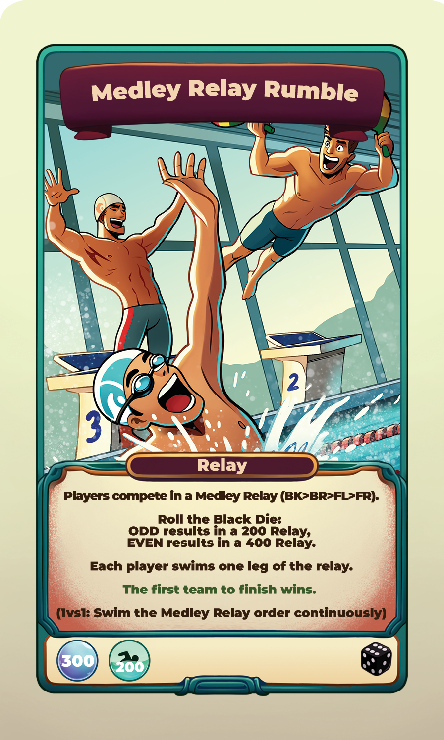 Medley Relay Rumble challenge card